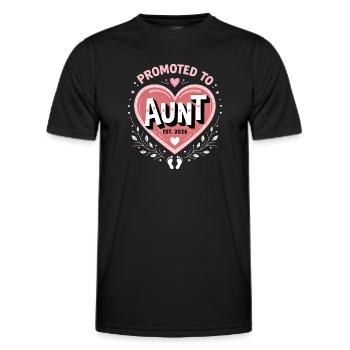 Tante 2026 Tante 2026 Befördert zu Tante 2026 - Männer Funktions-T-Shirt - Schwarz - Vorne - AI Model Male 178 dark (178cm)