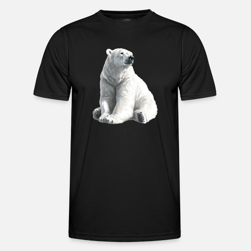 Polar Bär Illustration Eislicht - Männer Funktions-T-Shirt - Schwarz