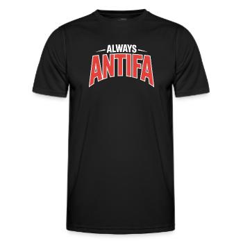 Always Antifa - Antifascist Tee - Men's Functional T-Shirt - black - Front - AI Model Male 178 dark (178cm)