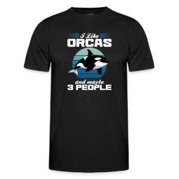 Funny Orca - Männer Funktions-T-Shirt - Schwarz - Vorne - AI Model Male 178 dark (178cm)