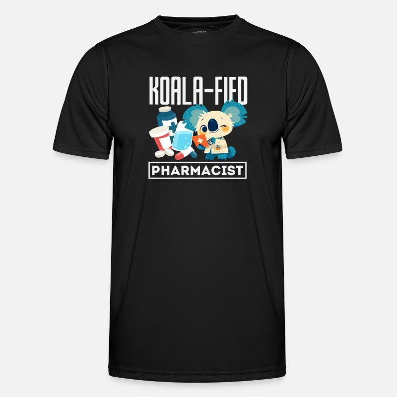 Koala Pharmacist Pharmacy Technician - Men's Functional T-Shirt - black