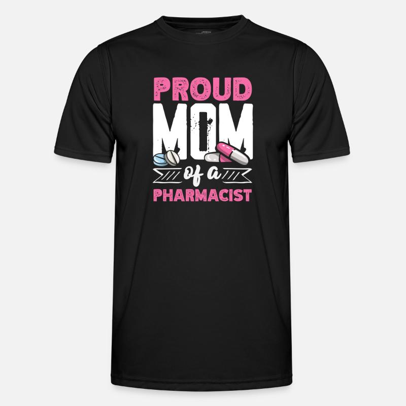 Stolze Mutter Eines Pharmazeuten - Männer Funktions-T-Shirt - Schwarz