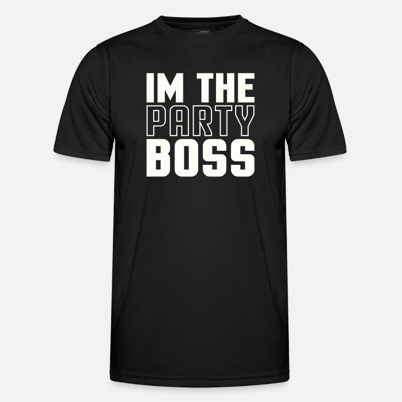Ich bin der Party Chef - Männer Funktions-T-Shirt - Schwarz