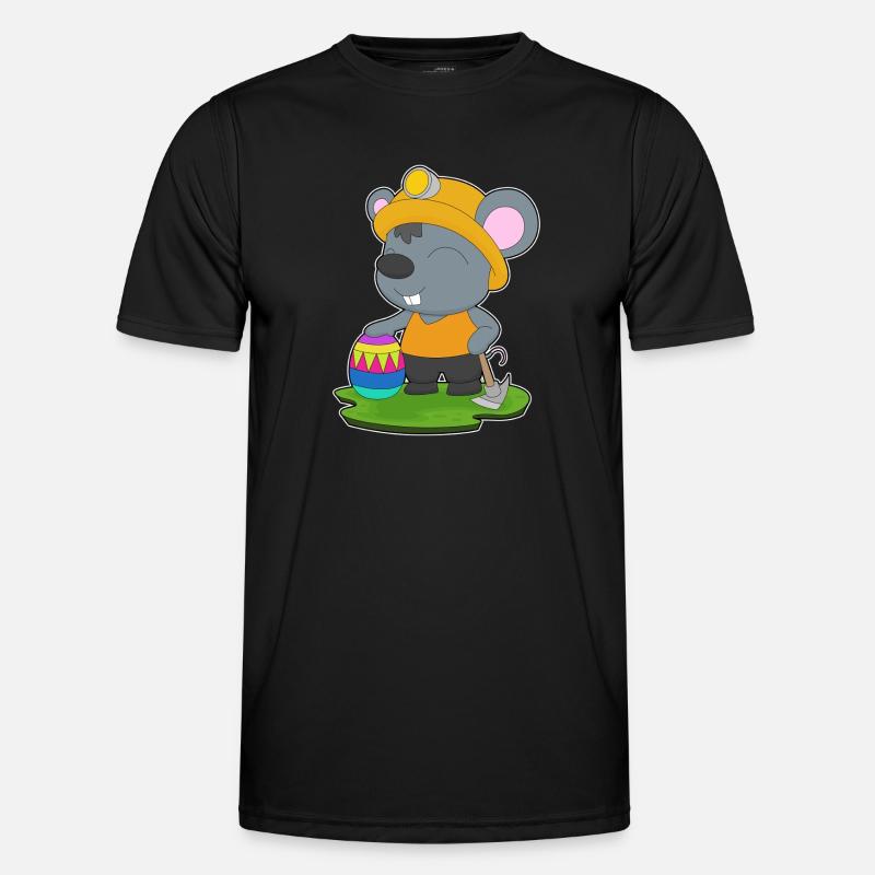Mouse Easter Mining - Men's Functional T-Shirt - black