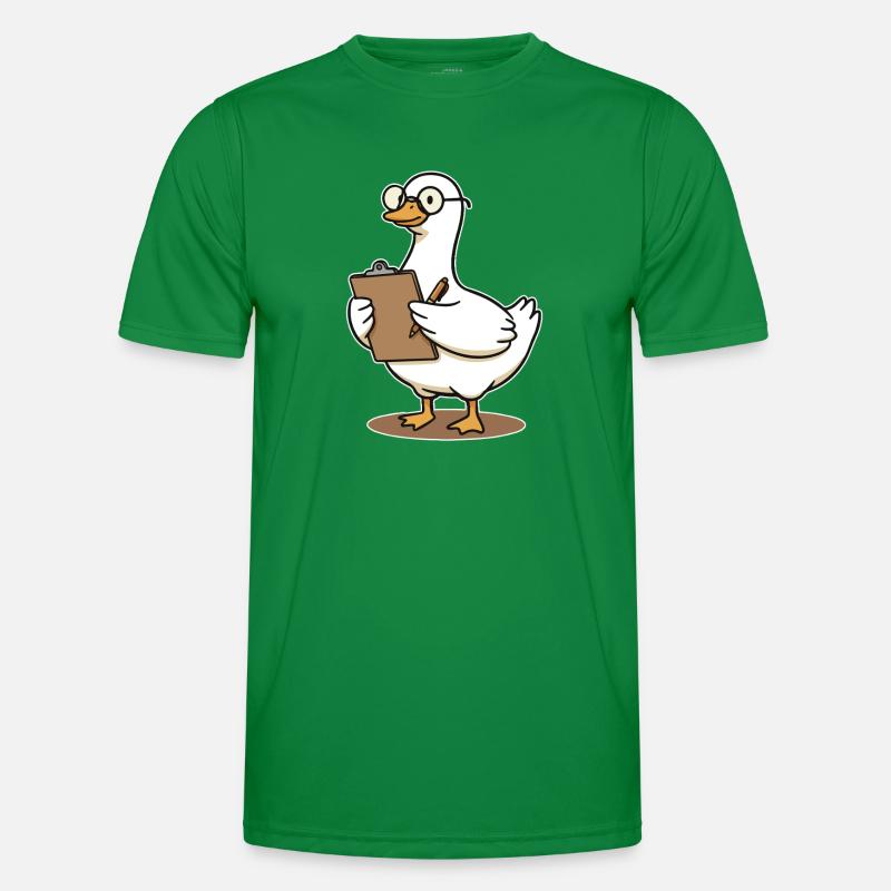 Duck with glasses Notepad Men's Functional T-Shirt