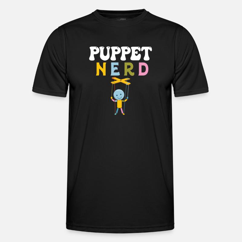 Puppet Nerd Marionette Art - Men's Functional T-Shirt - black