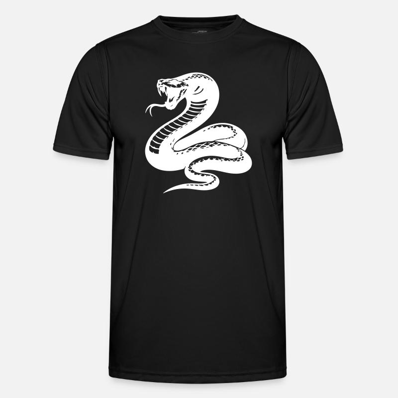 Snake Python Silhouette - Men's Functional T-Shirt - black