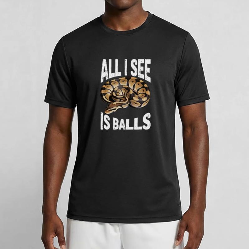 Königspython Schlangen Liebhaber Terrarium Python Männer Funktions-T-Shirt