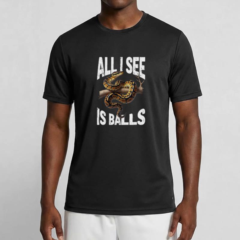 Königspython Schlangen Liebhaber Terrarium Python Männer Funktions-T-Shirt