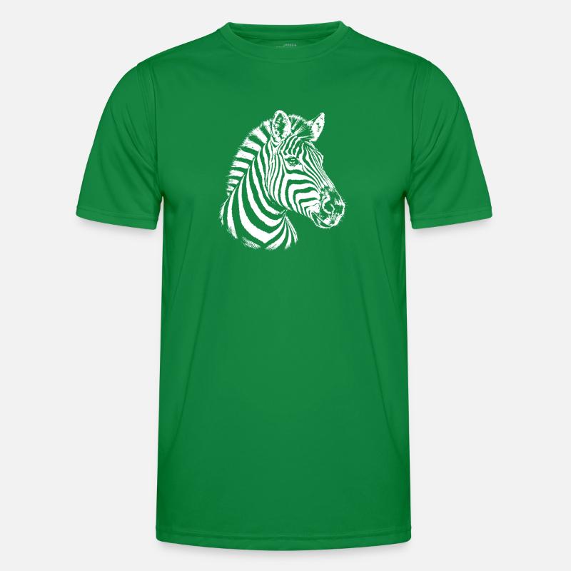 Zebra – black and white graphic with a zebra Men's Functional T-Shirt
