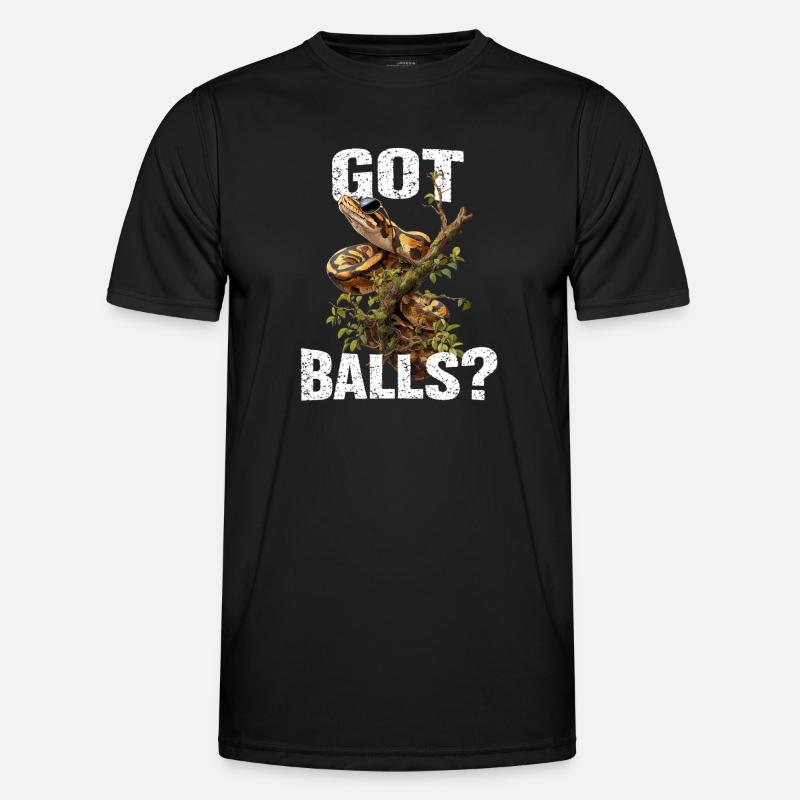 Königspython Schlangen Liebhaber Terrarium Python - Männer Funktions-T-Shirt - Schwarz