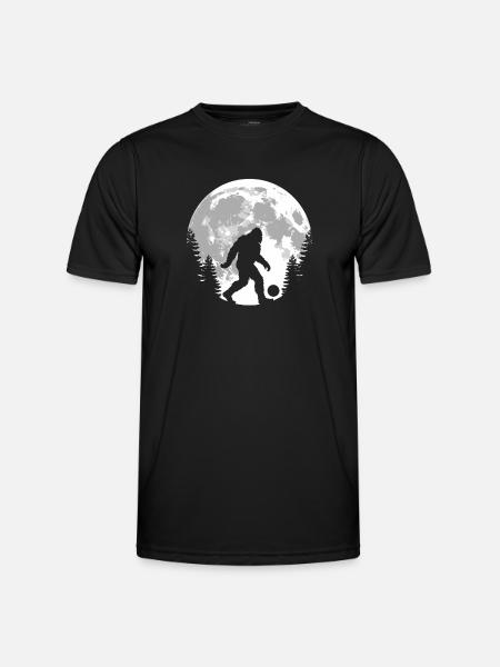 Bigfoot Football Moon Silhouette - Men's Functional T-Shirt - black