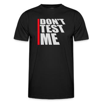 Ne me teste pas coquine, citation drôle de logo - T-shirt sport Homme - noir - Devant - AI Model Male 178 dark (178cm)