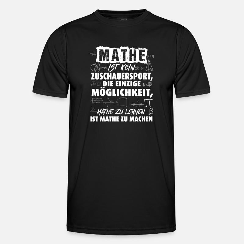 Maths: Doing instead of watching - Men's Functional T-Shirt - black