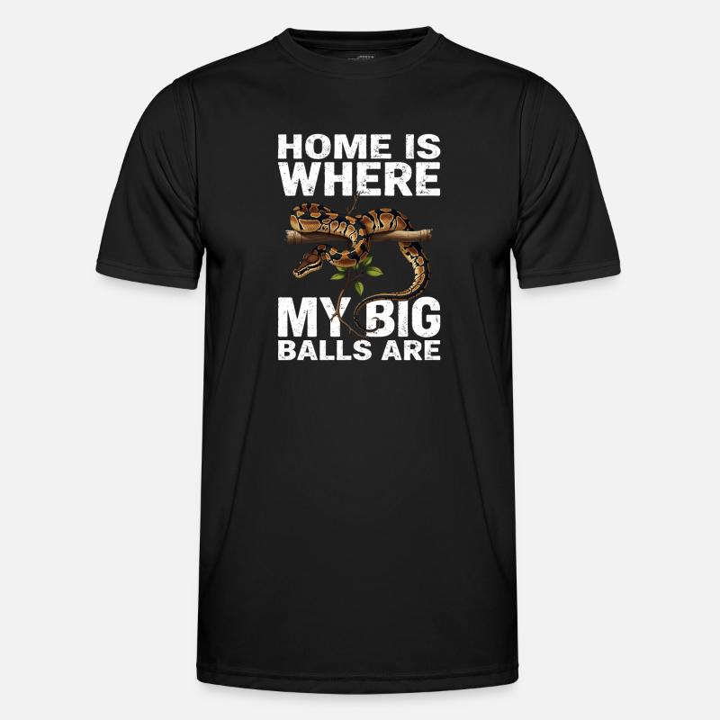Königspython Schlangen Liebhaber Terrarium Python - Männer Funktions-T-Shirt - Schwarz