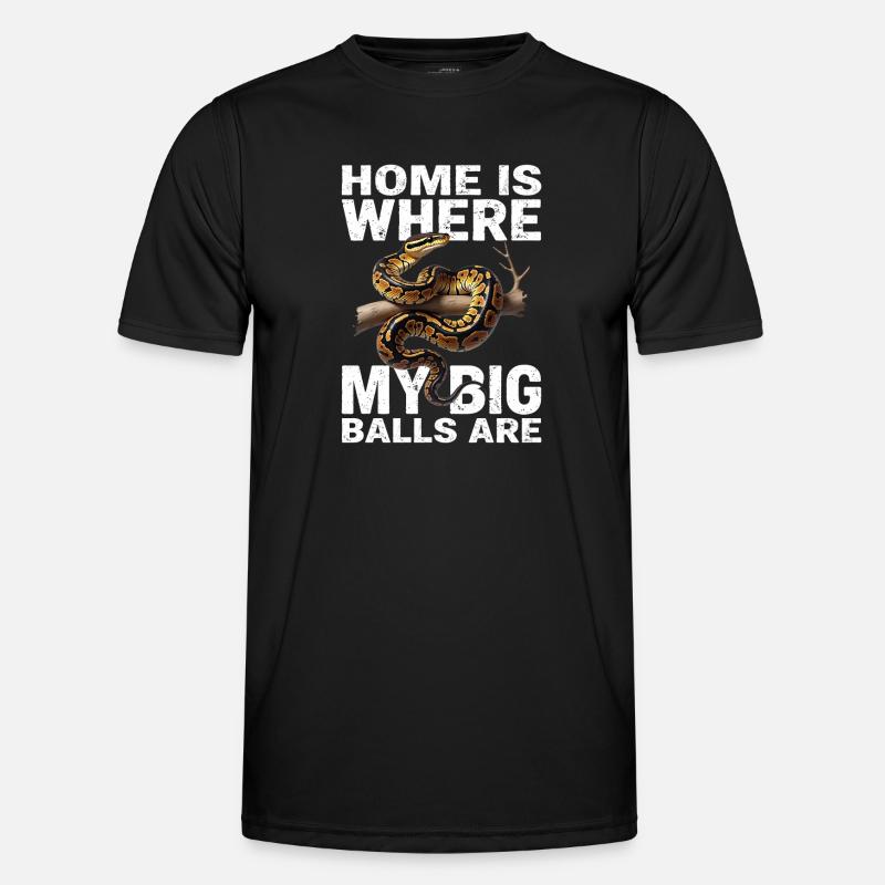 Königspython Schlangen Liebhaber Terrarium Python - Männer Funktions-T-Shirt - Schwarz