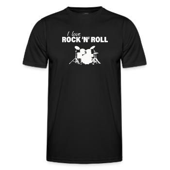 ROCK & ROLL - Männer Funktions-T-Shirt - Schwarz - Vorne - AI Model Male 178 dark (178cm)