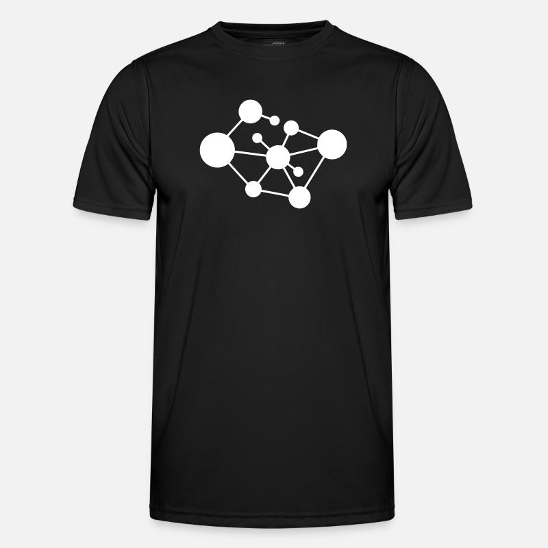 Molecule Network Connection - Men's Functional T-Shirt - black