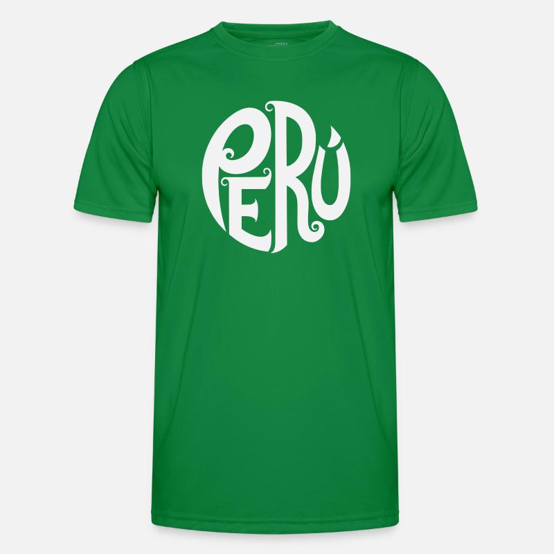 Pérou - Typographie ornée T-shirt sport Homme