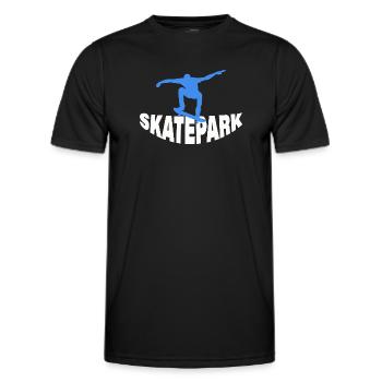 Skatepark - Men's Functional T-Shirt - black - Front - AI Model Male 178 dark (178cm)