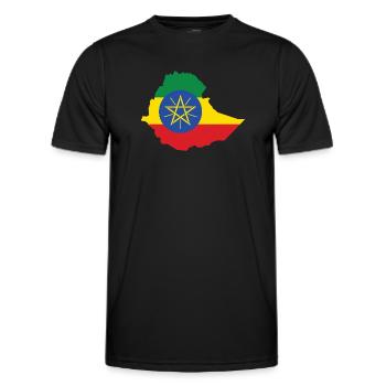 Éthiopie, Power, Rasta, Reggae, Rastafari Roots - T-shirt sport Homme - noir - Devant - AI Model Male 178 dark (178cm)