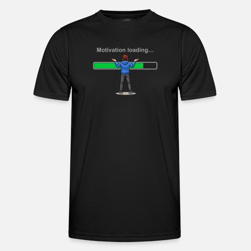 Motivation Loading… Please Wait - Men's Functional T-Shirt - black