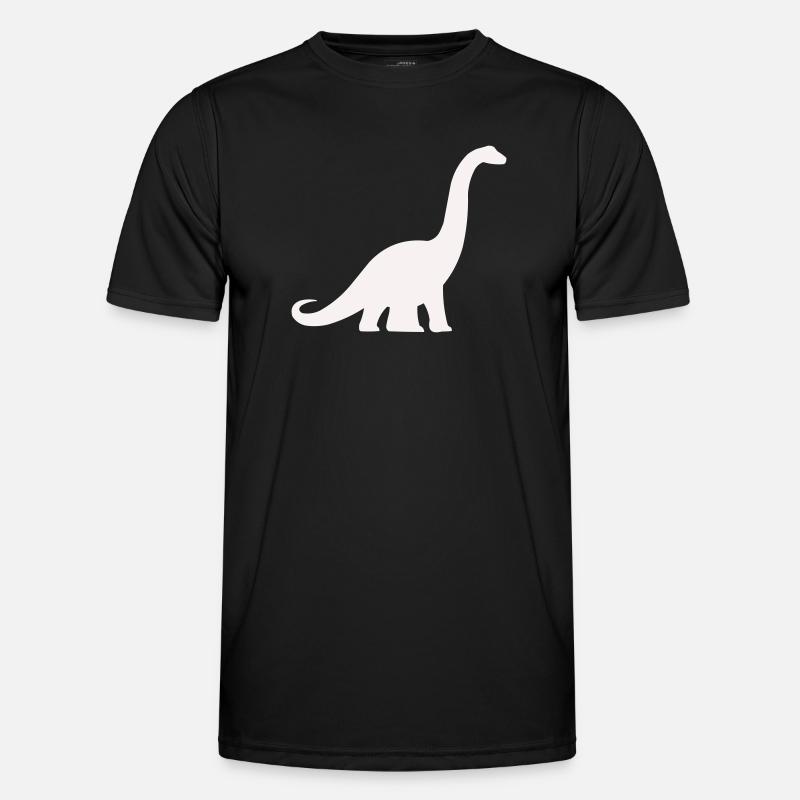 Dino silhuet med lang hals - Funktionsshirt til herrer - sort