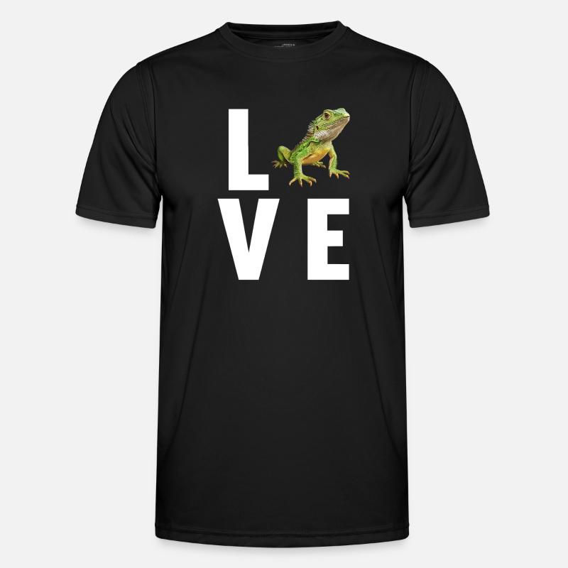 Eidechsen Eidechse - Männer Funktions-T-Shirt - Schwarz