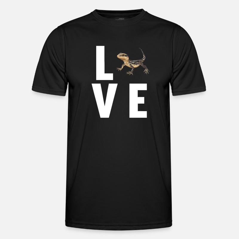 Eidechsen Eidechse - Männer Funktions-T-Shirt - Schwarz