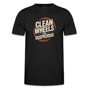 Autocross de piste de la Journée de la Piste Poussière de Frein HPDE - T-shirt sport Homme - noir - Devant - AI Model Male 178 dark (178cm)