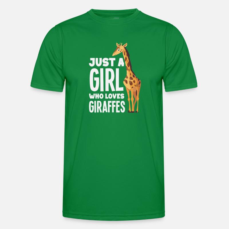 Nur ein Mädchen das Giraffen liebt Männer Funktions-T-Shirt