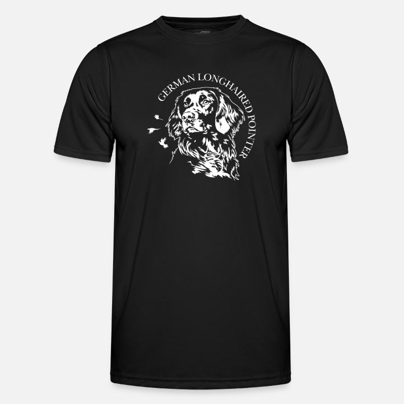 German Longhaired Pointer Jagdhunde Hunde Wilsigns - Männer Funktions-T-Shirt - Schwarz