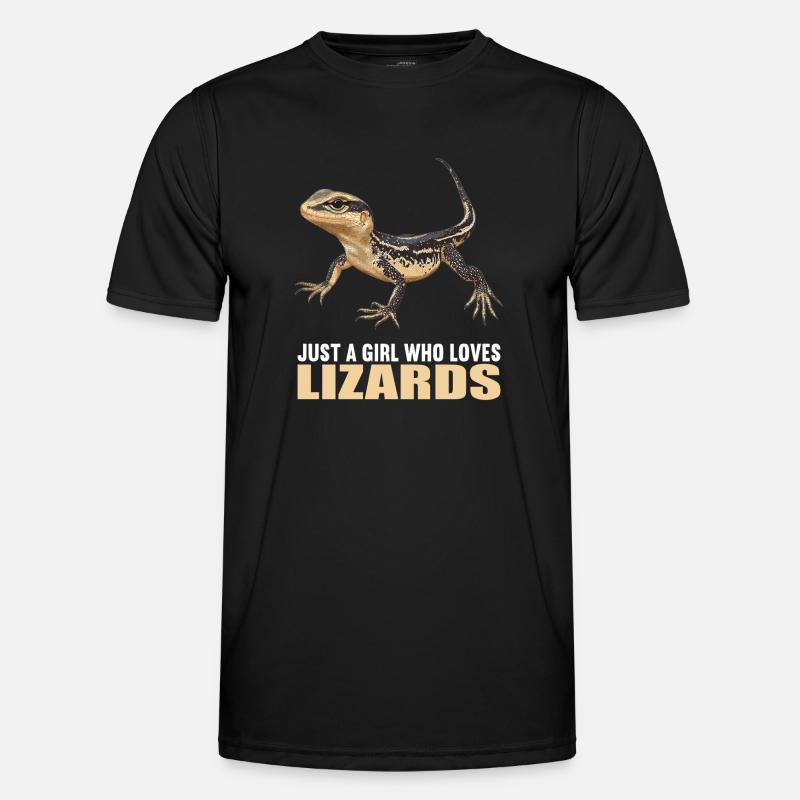Eidechsen Eidechse - Männer Funktions-T-Shirt - Schwarz