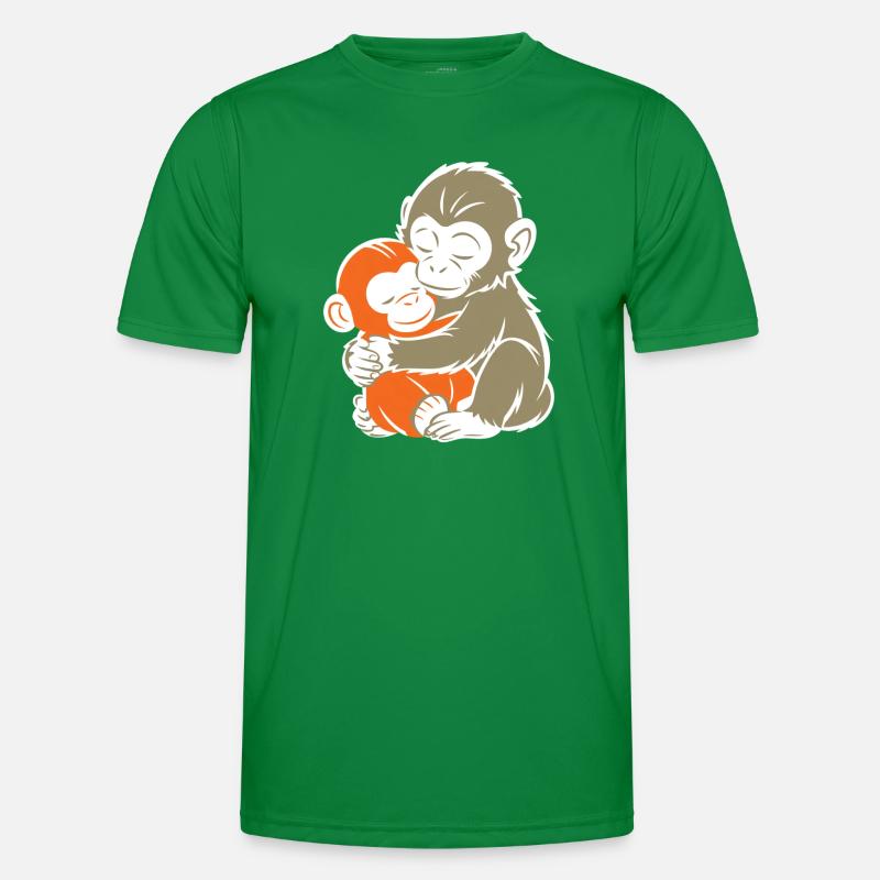 Hugging Monkey Duo Men's Functional T-Shirt