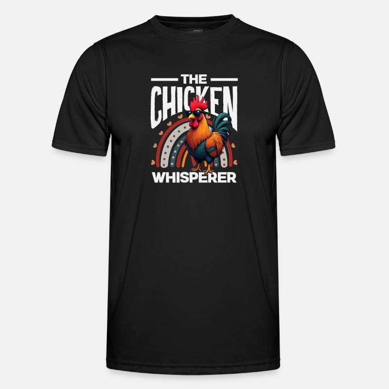 Der Hühnerflüsterer Cooler Hahn - Männer Funktions-T-Shirt - Schwarz