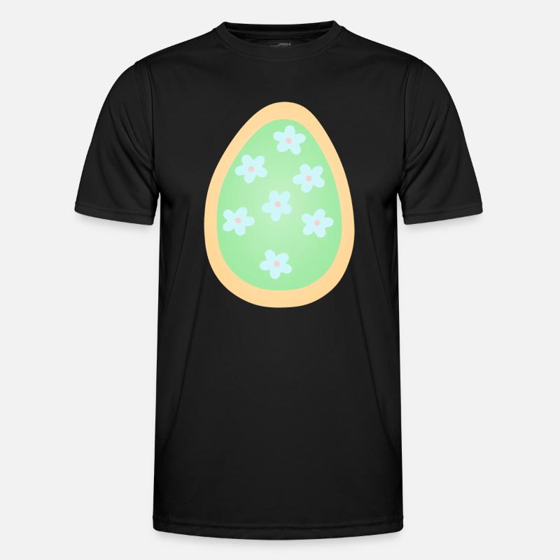 Pastel Floral Egg Pattern - Men's Functional T-Shirt - black