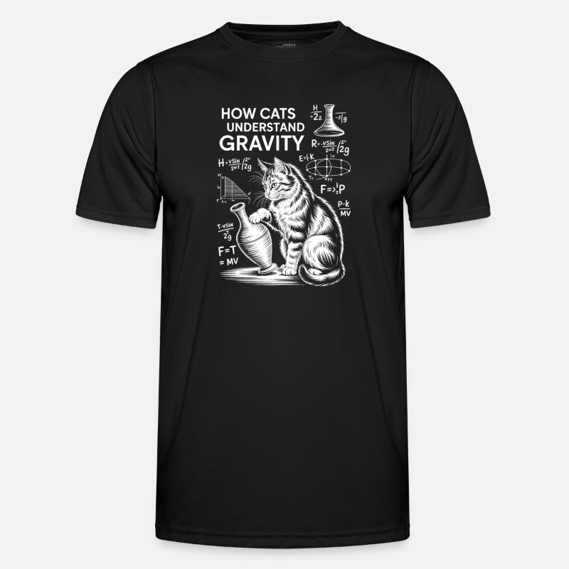 Physics Cats Sayings Math Joke Physics Gift - Men's Functional T-Shirt - black