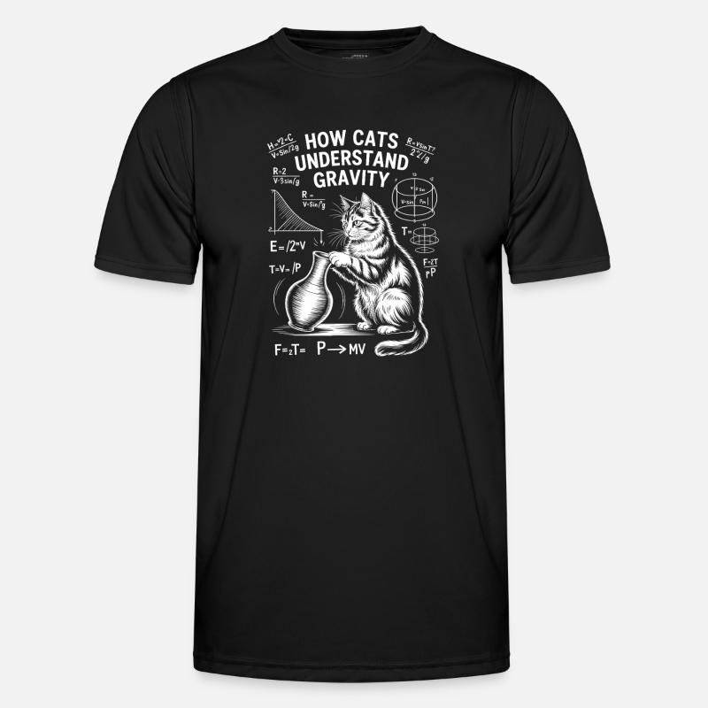 Physics Cats Sayings Math Joke Physics Gift - Men's Functional T-Shirt - black