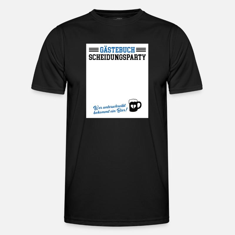 Gästebuch Scheidungsparty Geschieden Scheidung - Männer Funktions-T-Shirt - Schwarz