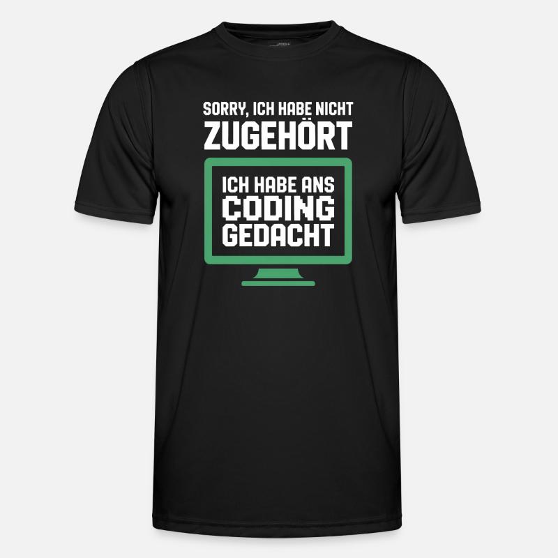 Pensée de codage à l’écran - T-shirt sport Homme - noir