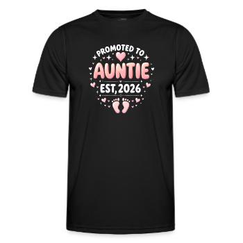 Tante 2026 Tante 2026 Befördert zu Tante 2026 - Männer Funktions-T-Shirt - Schwarz - Vorne - AI Model Male 178 dark (178cm)