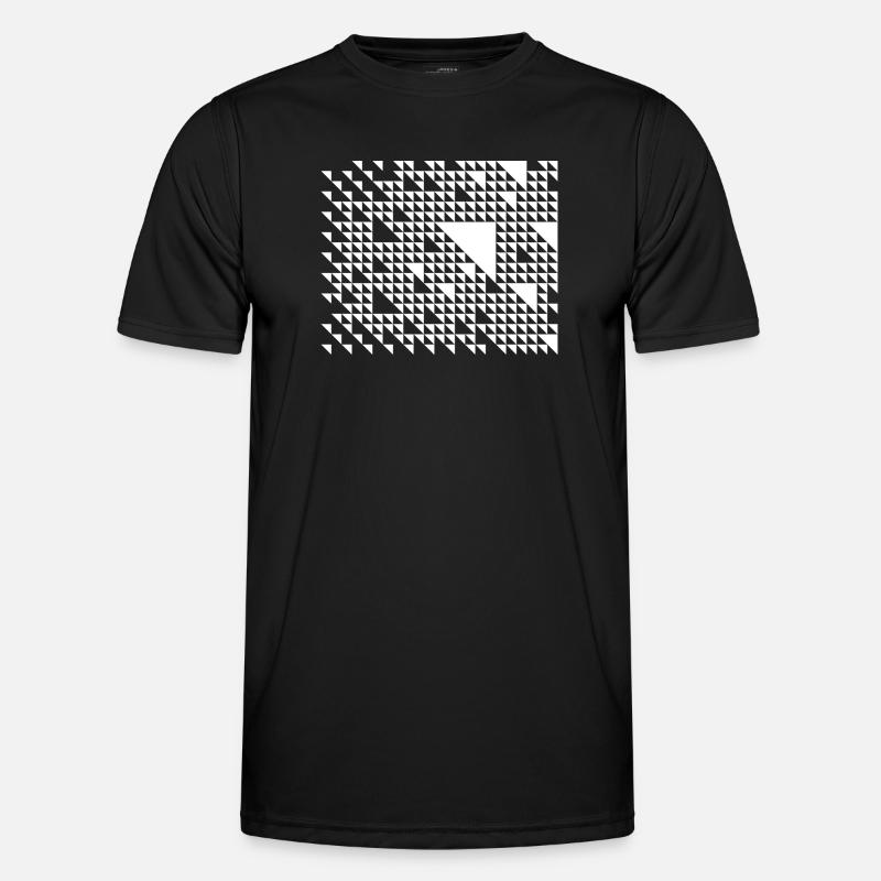 Triangular Mosaic Grid - Men's Functional T-Shirt - black
