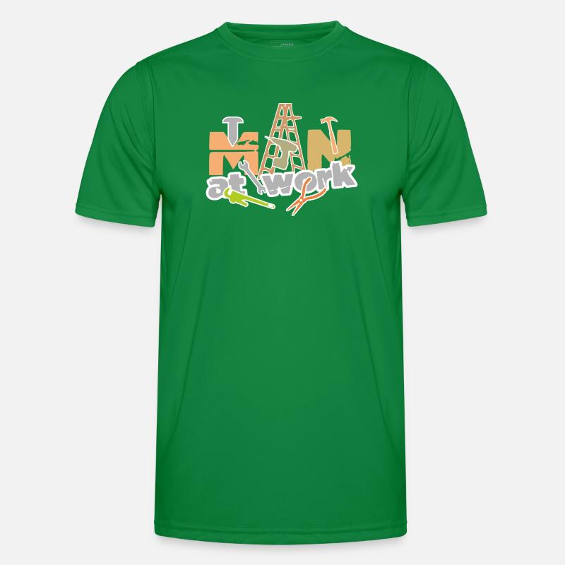 Man_at_work Männer Funktions-T-Shirt