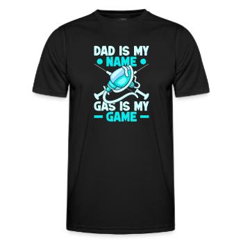 Anesthésiste Papa Mon nom est Anesthésie - T-shirt sport Homme - noir - Devant - AI Model Male 178 dark (178cm)