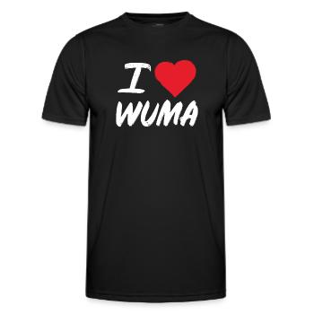 I Love Wuma – Bad Dürkheim Wurstmarkt & Pfalz - Männer Funktions-T-Shirt - Schwarz - Vorne - AI Model Male 178 dark (178cm)