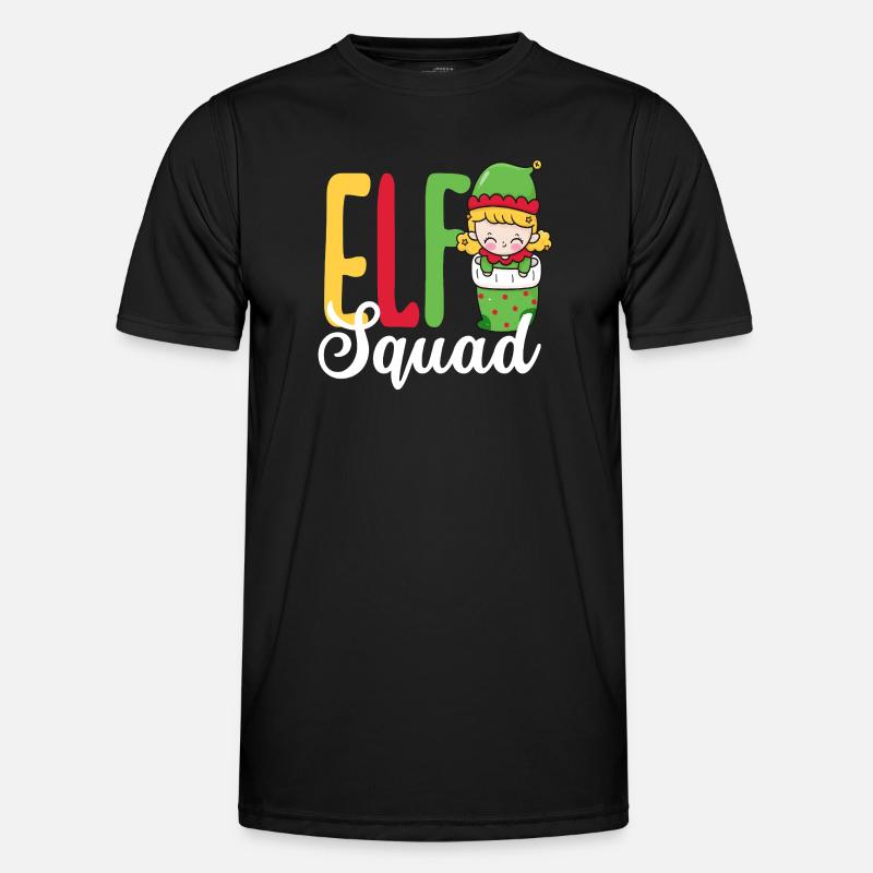 Elf Squad Sød Elverpige Jul - Funktionsshirt til herrer - sort