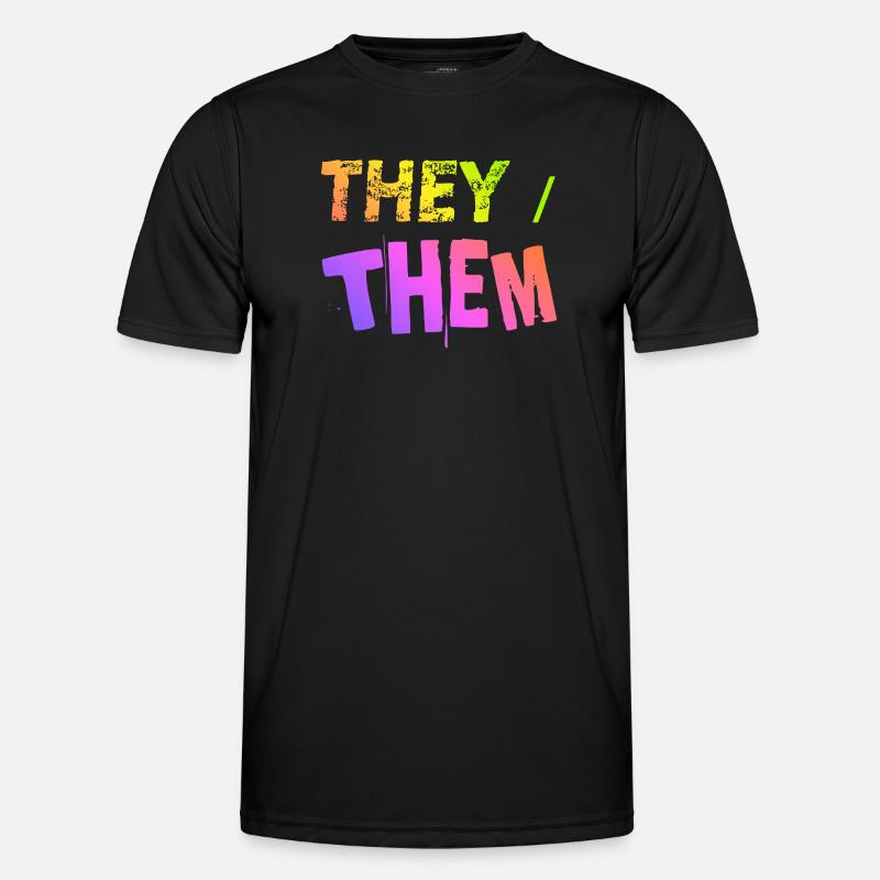 they / them Geschenkidee LGBTQ+ nonbinary Pronomen Männer Funktions-T-Shirt