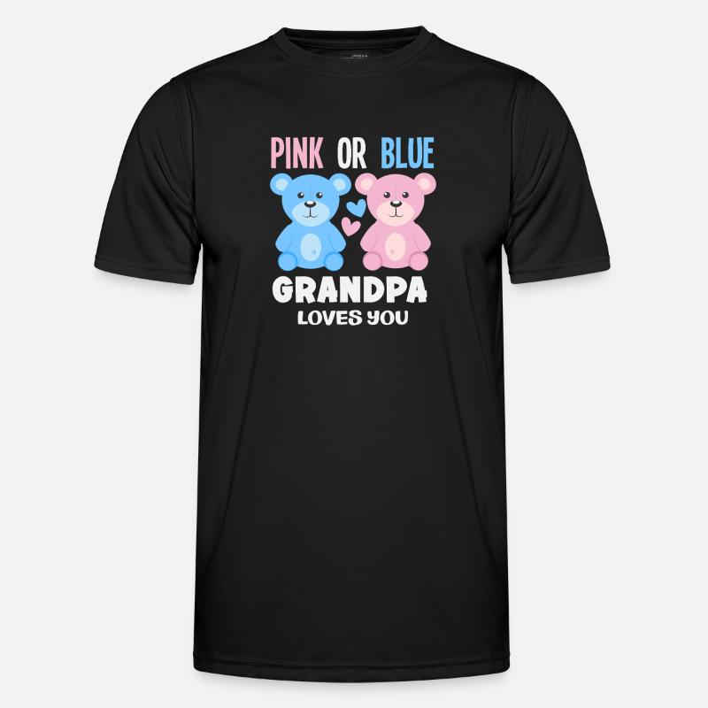 Pink Oder Blau Opa Liebt Dich - Männer Funktions-T-Shirt - Schwarz
