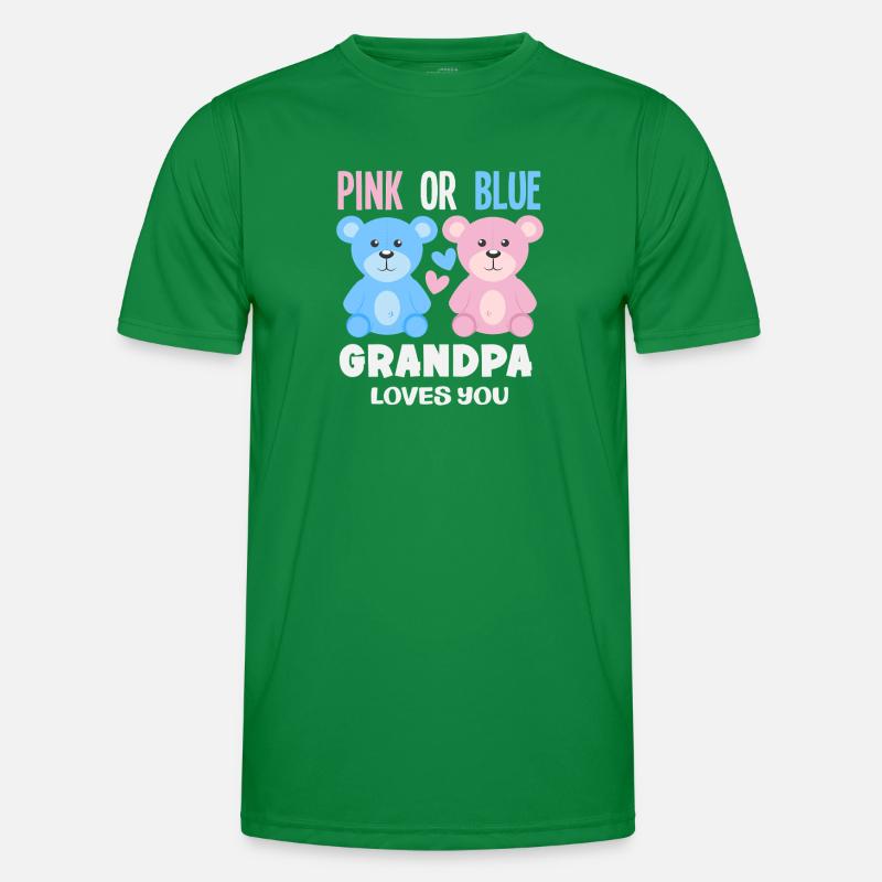 Pink Oder Blau Opa Liebt Dich Männer Funktions-T-Shirt