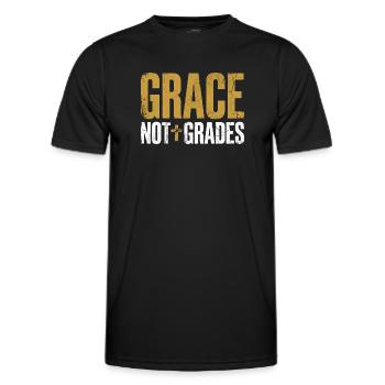 Grace Not Grades Christlicher Lehrer Jesus Glaube - Männer Funktions-T-Shirt - Schwarz - Vorne - AI Model Male 178 dark (178cm)